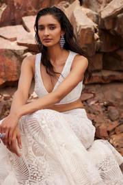 GISELLE SKIRT WITH V NECK BLOUSE