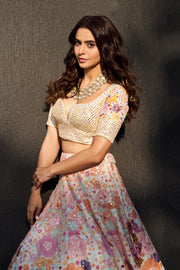 Ivory Iris Lehenga set