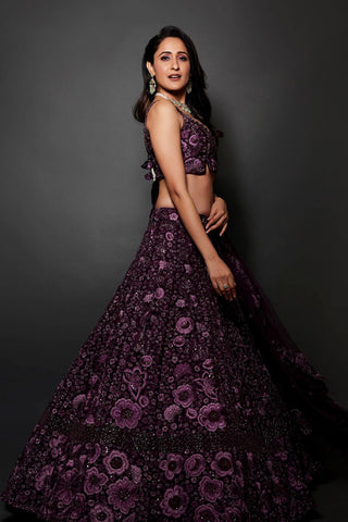 Purple Aster lehenga set