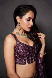 Purple Aster lehenga set