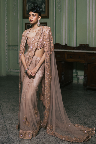 Lysa Saree with cape set