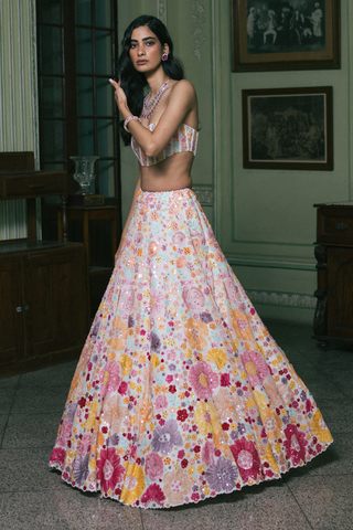 Ivory Iris Lehenga set