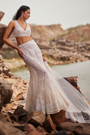 GISELLE SKIRT WITH V NECK BLOUSE