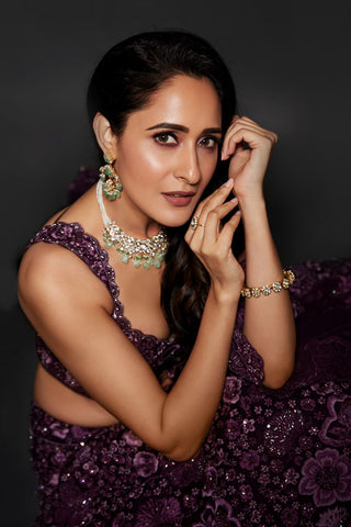 Purple Aster lehenga set