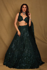 Green Zita Lehenga