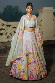 Mint Iris Lehenga set