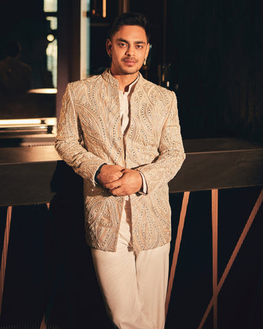 Ishaan Kishan in the Ezra Jacket Set