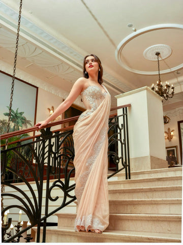 Manushi Chillar in Evaya Saree Set