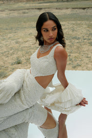 Ivory floral Agnes jumpsuit