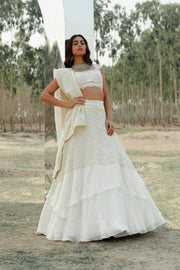 Ivory 3D floral Léna set.