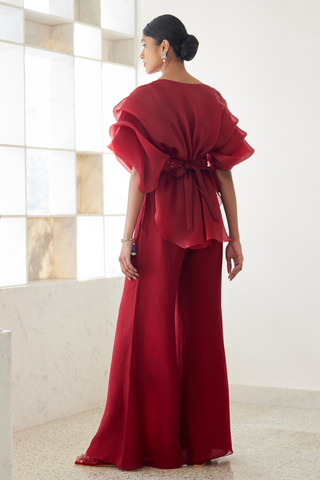 Iris Draped Pouf Top Set