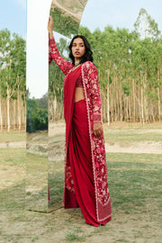 Hot pink Áine Saree set