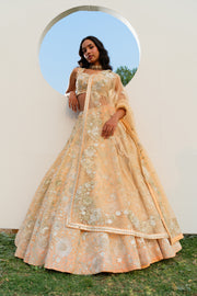 Peach Laila Lehenga set