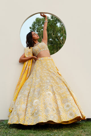 Yellow Lyana Lehenga set