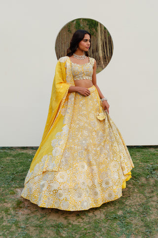 Yellow Lyana Lehenga set