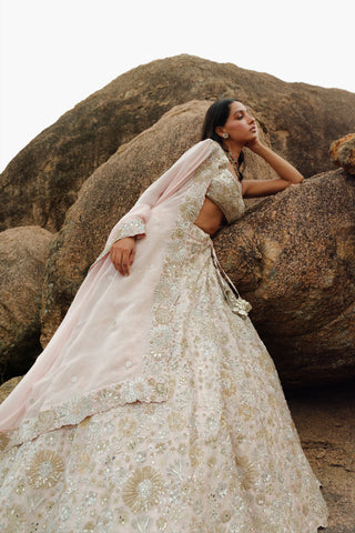 Champagne Pink Leola Lehenga