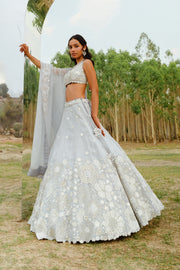 Cloudy blue Ivy Lehenga