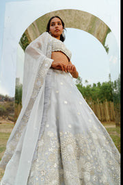 Cloudy blue Ivy Lehenga