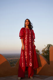 Hot Pink Precious flowers kurta set