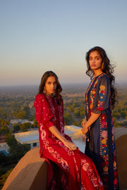 Hot Pink Precious flowers kurta set