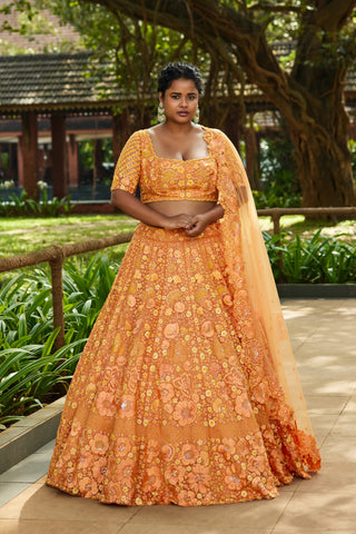 Marigold Lehenga Set