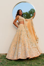 Peach Laila Lehenga set