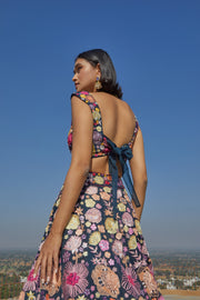 Navy Blue Leilani Lehenga