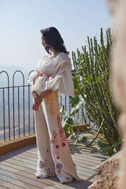 Pouf top with Precious flowers bunches pants