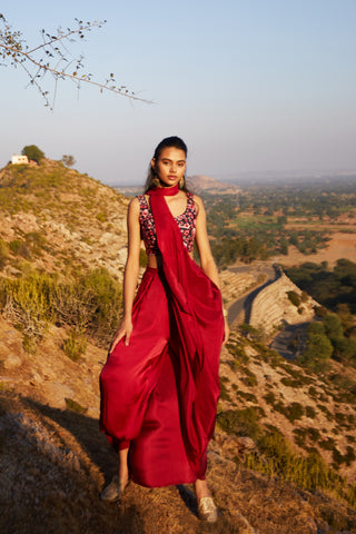 Ivy Draped saree set