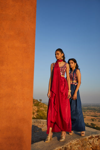 Ivy Draped saree set