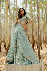 Teal Leola Lehenga set
